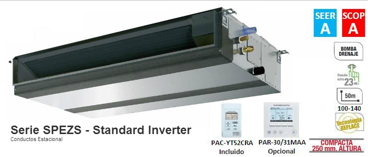 Actualizamos precios conductos Mitsubishi Electric SPEZS-71VJA y SPEZS-100VJA