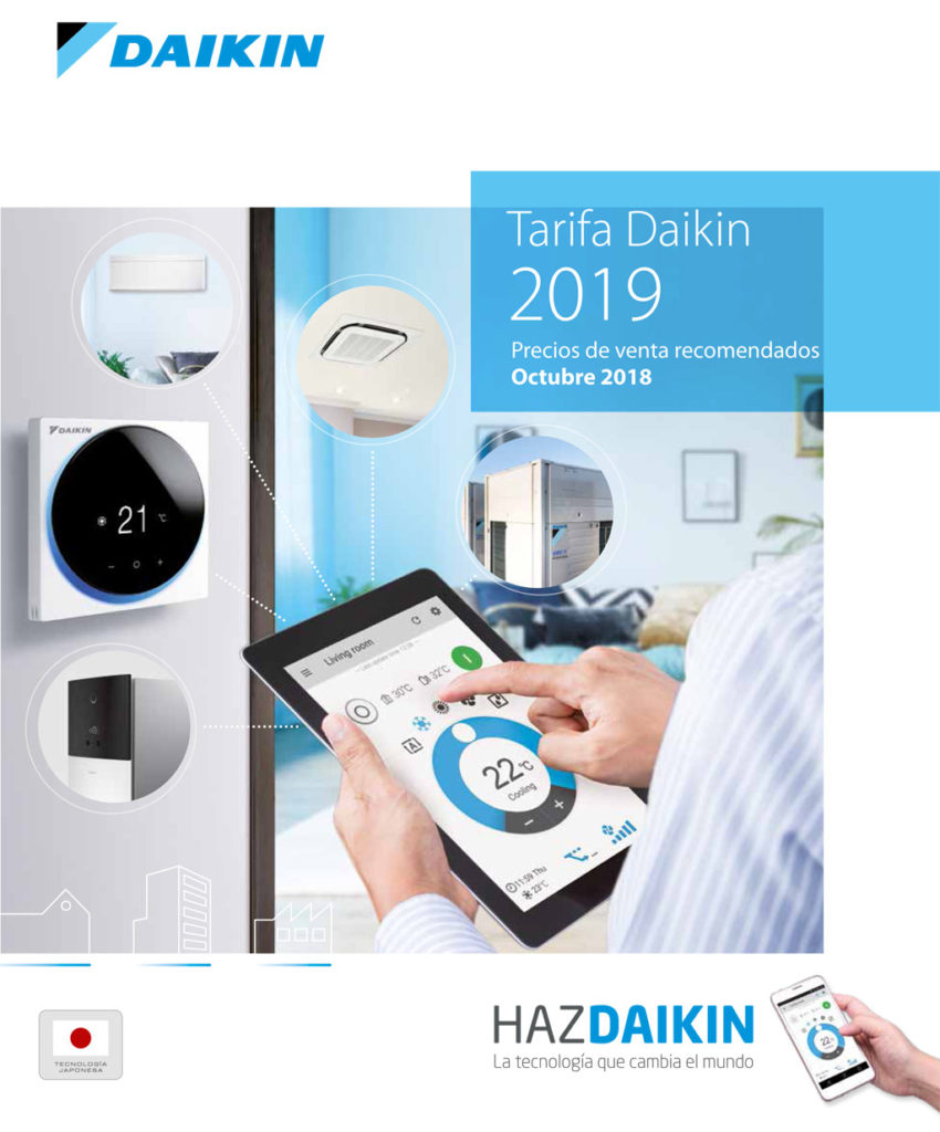 Nuevo Avance de Tarifa Daikin 2019 – Octubre 2018