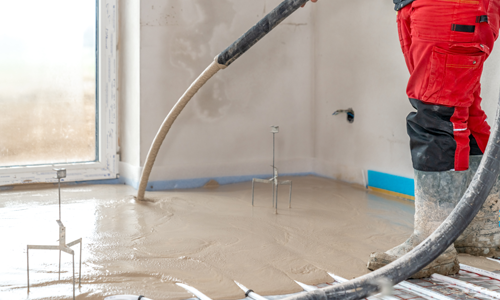 Mortero autonivelante para suelo radiante